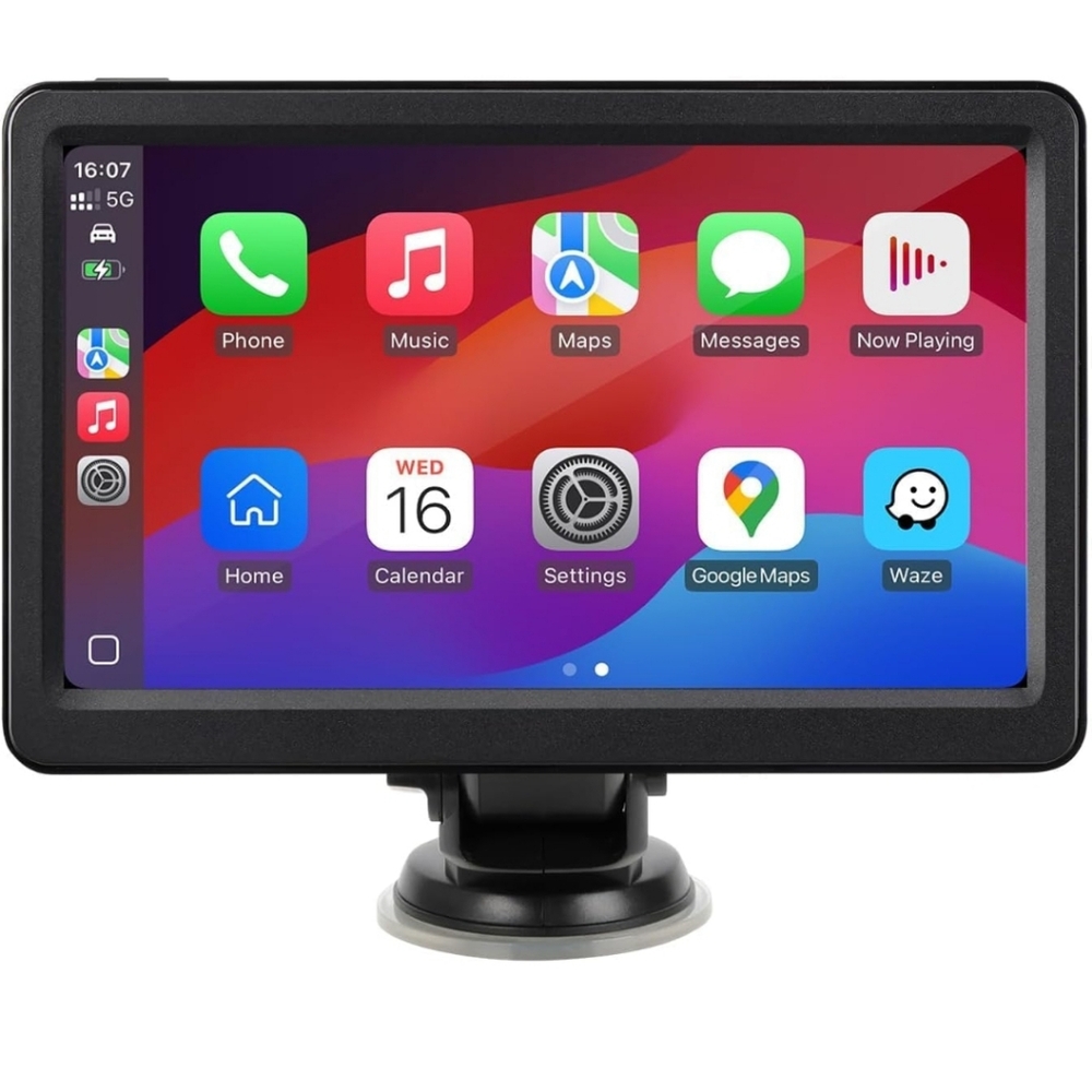 Wireless Carplay Screen Compatible with Apple Carplay and Android Auto, 7" HD